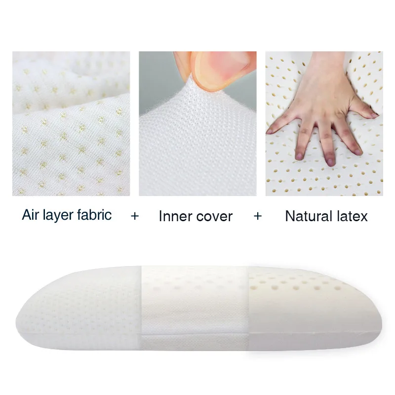 Thailand Pure Natural Latex Pillow Cervical Pillow Protect Memory Foam Pillow For Sleeping Orthopedic Pillow Slow Rebound60x40 5