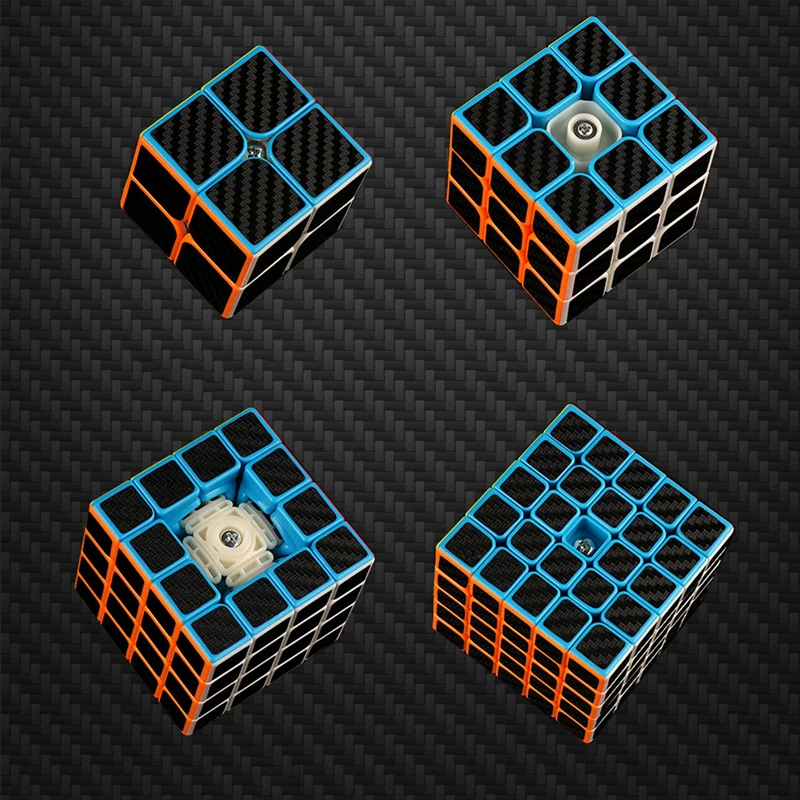 2x2 3x3x3 4x4x4 5x5x5 магические кубики из углеродного волокна наклейка Скорость Cubo Magico Развивающие головоломки куб подарок для игры игрушки для детей