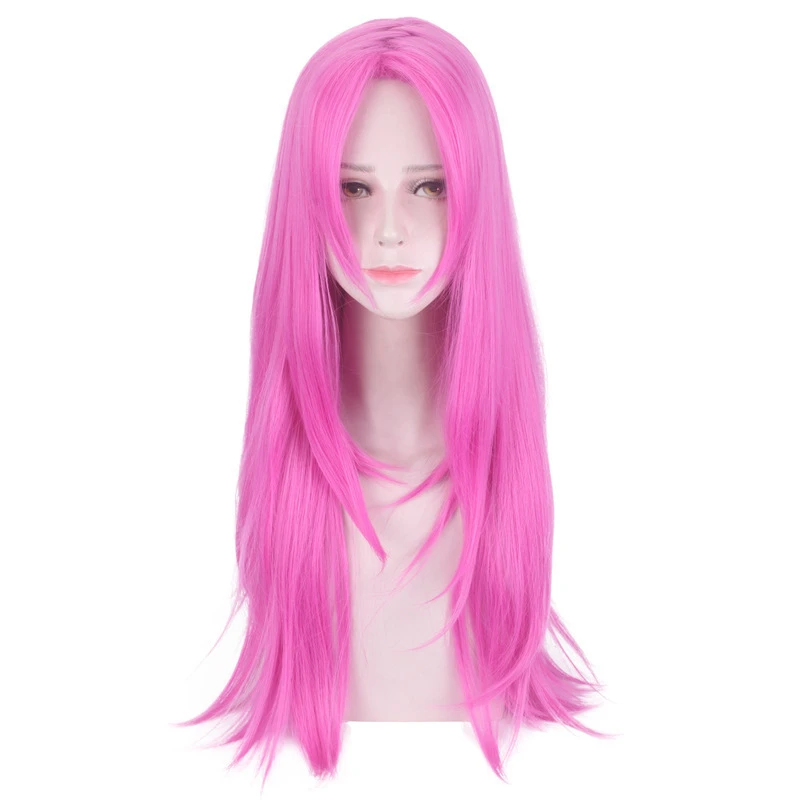 

Jojo's Bizarre Adventure Golden Wind Diavolo Pink Long Heat Resistant Synthetic Hair Peluca Anime Cosplay Costume Wigs