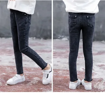 

Girls' pants, big kids 2020 new children's pants, girls' jeans and cashmere