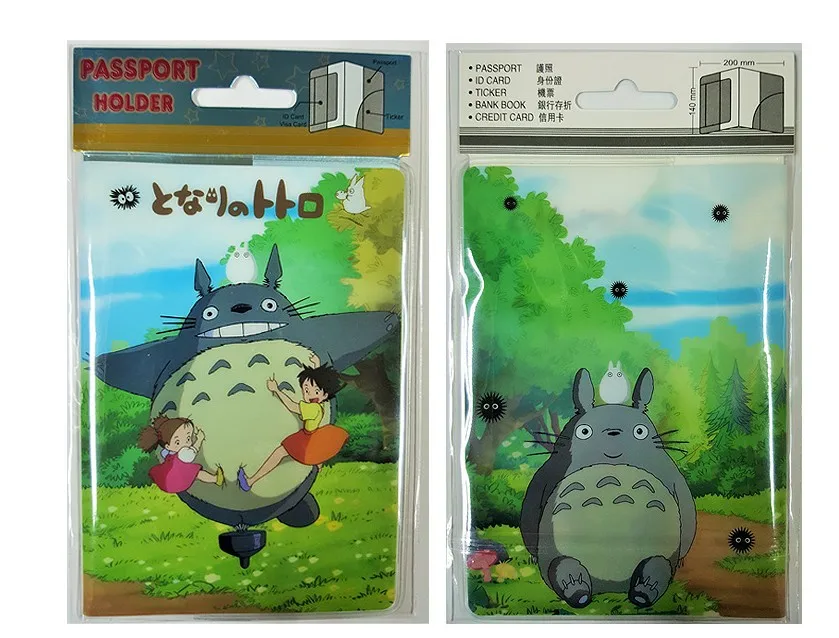 1 шт. Kawaii Totoro мультяшная Обложка для паспорта для детей милый держатель для банковской кредитной карты водонепроницаемый Дорожный Чехол для билетов Сумка для документов