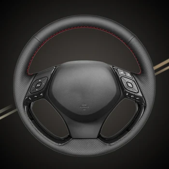 

Car Braid On The Steering Wheel Cover for Toyota C-HR CHR 2016-2019 Auto Braiding Wheel Covers Car-styling Interior Accessory