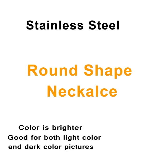 Stainless Necklace Персонализированные выдолбленные Cirle домашние животные собака фото кулон ожерелье из нержавеющей собаки выгравировать имя верхней и нижней Рождественский подарок - Окраска металла: Stainless Necklace