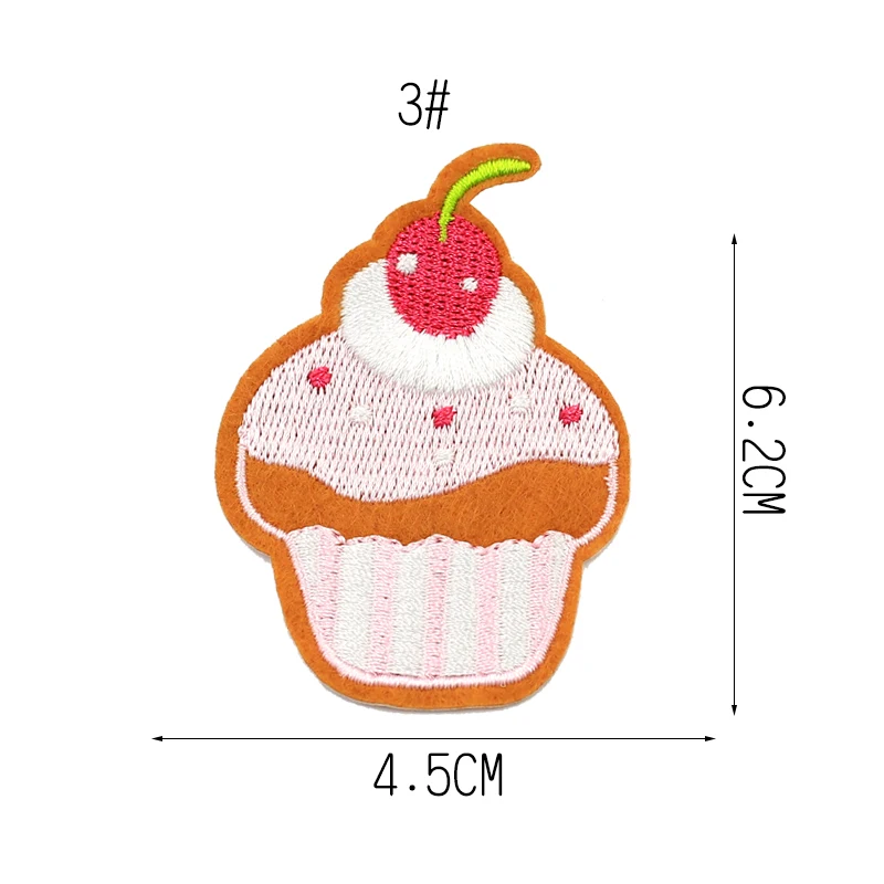 Розовое сердце торт патч железные передачи полосы для одежды девушка вышитые патчи термонаклейки на одежду аппликация значок - Цвет: 3