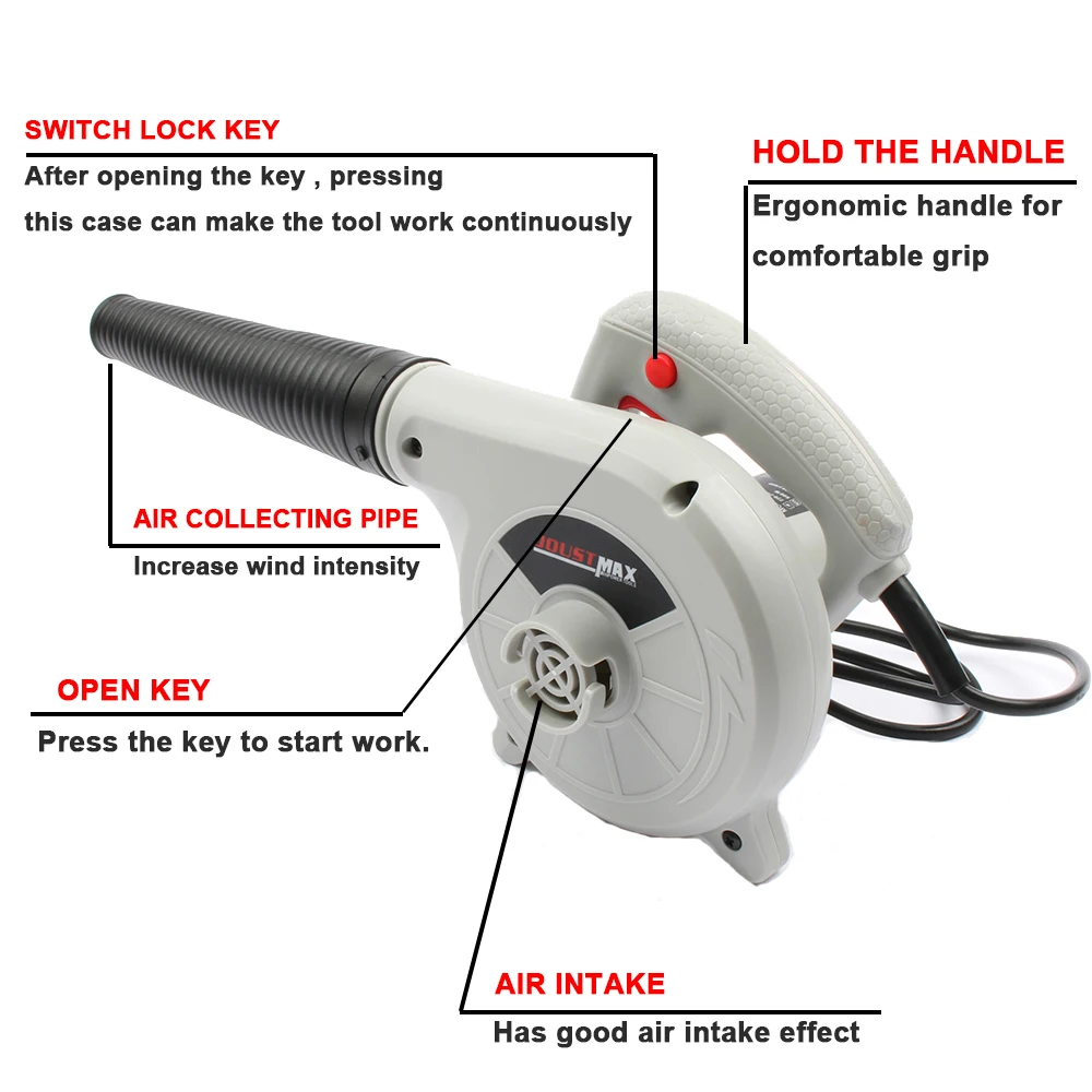  600W Electric Air Blower Vacuum Cleaner Blowing Dust collecting 2 in 1 Computer dust collector clea