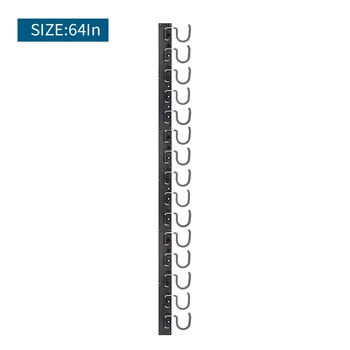 

64 Inch Adjustable Tool Storage System 16 Hooks Wall Holder Garage Storage Garden Tool Organizer Adjustable Storage Tool