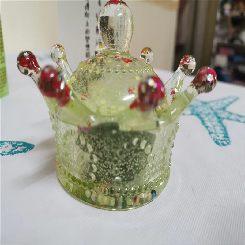 

DIY classical Handmade products Creative Individual Customization Pure Handmade Crystal Dropping Rubber Jewelry Box Bottling