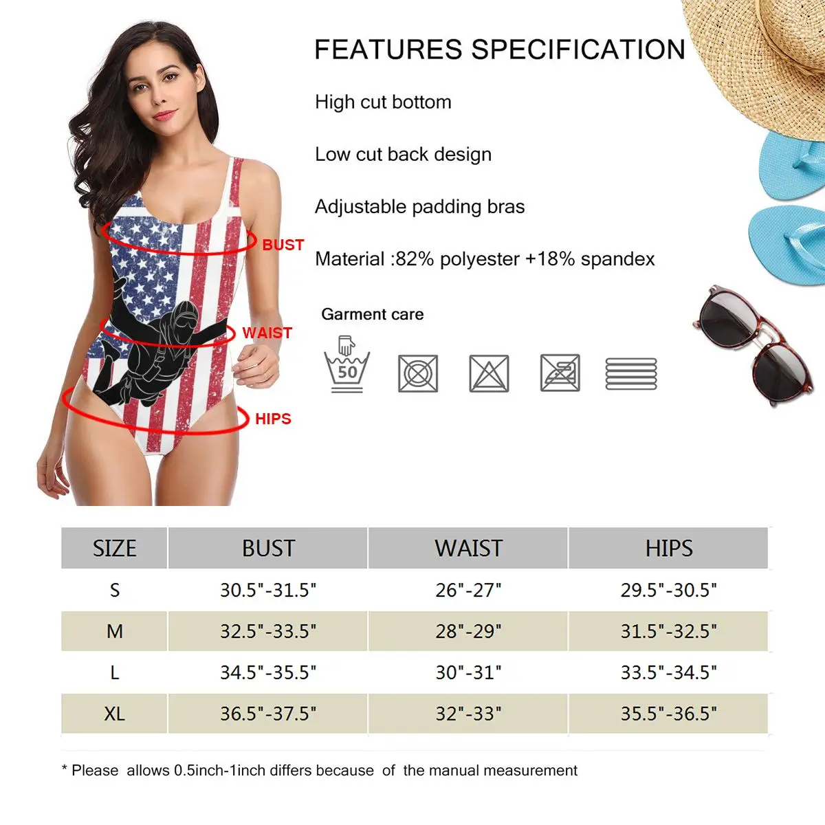 Bikinis exóticos de paracaidismo para mujer, traje de baño de cintura baja, secado rápido, ropa de playa y surf M1, bandera de EE. UU. (3)