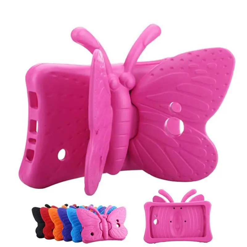 

Kids Safe Butterfly 3D Cover For Samsung Galaxy Tab A T280 T285 4 7.0 T230 T231 Tab 3 Lite T110 T116 Tab 3 T210 Tablet Case+Pen