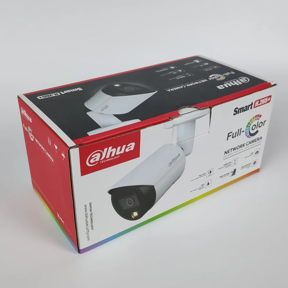 (에서 선박 us) 원래 Dahua IPC-HFW2439S-SA-LED-S2 4MP POE 라이트 풀 컬러 내장 마이크 고정 초점 총알 네트워크 카메라