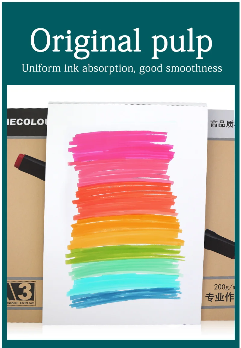 FINECOLOUR 32 K/A3/A4 блок для заметок 16/25 листов Профессиональный/Junior Без проникновения бумажный блокнот для эскизов для рисования книги художественные принадлежности