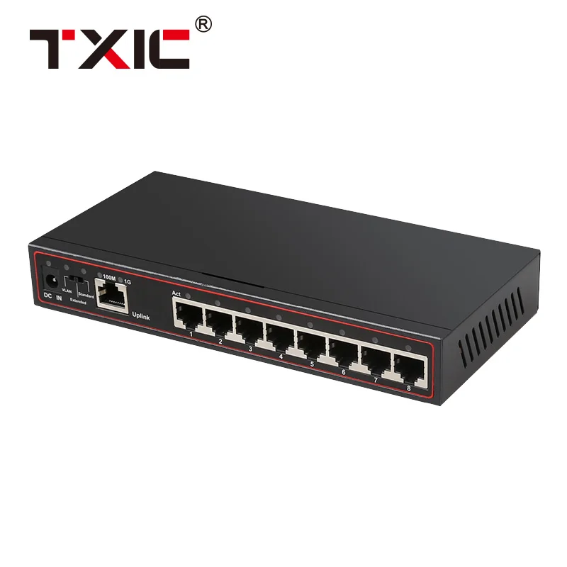9 Порты и разъёмы POE коммутатор Gigabit 250M 8 100 м + 1 1000 эфирной сети Питание VLAN