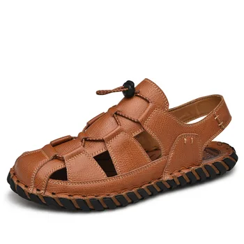 

Spring and summer Baotou sandals men's handmade beach shoes outdoor leisure breathable sandals