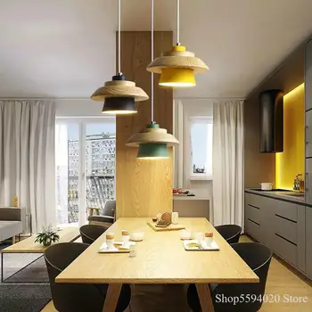 

Sale Macaroon Restaurant Chandelier Lights Modern Minimalist Color Pendant Lamp Bar Creative Cafe Luminaire Suspendu Lighting AC