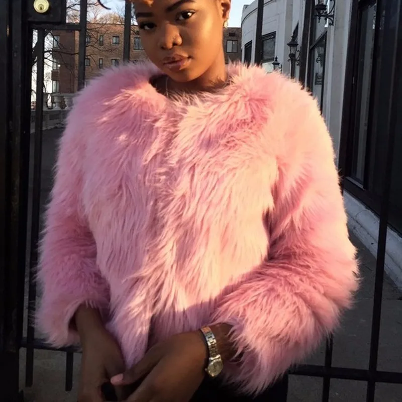 

New Plus Size Women Faux Fur 2019 New Imitation Fur Coat Coat Ladies Long Sleeves Women Winter Coat Faux Fur Coat Women Clothes