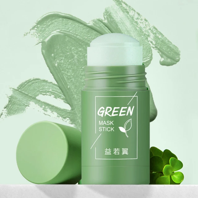 Mascarilla de limpieza de té verde, máscara sólida que limpia profundamente  los puntos negros, palo de barro, Control de aceite, película de barro,  cuidado de la piel facial, 40g - AliExpress