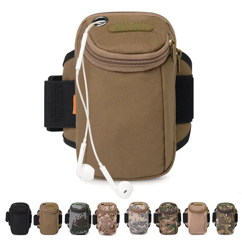 

Tactical Universal Holster Running Arm Bag With Holes For Earpiece Wallet Pouch Zipper Purse Phone Key Bag