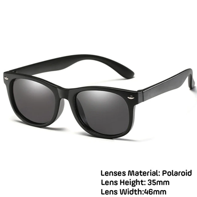 LongKeeper Kids Polarized Sunglasses TR90 Boys Girls Sun Glasses Silicone Safety Glasses Gift For Children Baby UV400 Eyewear matte black