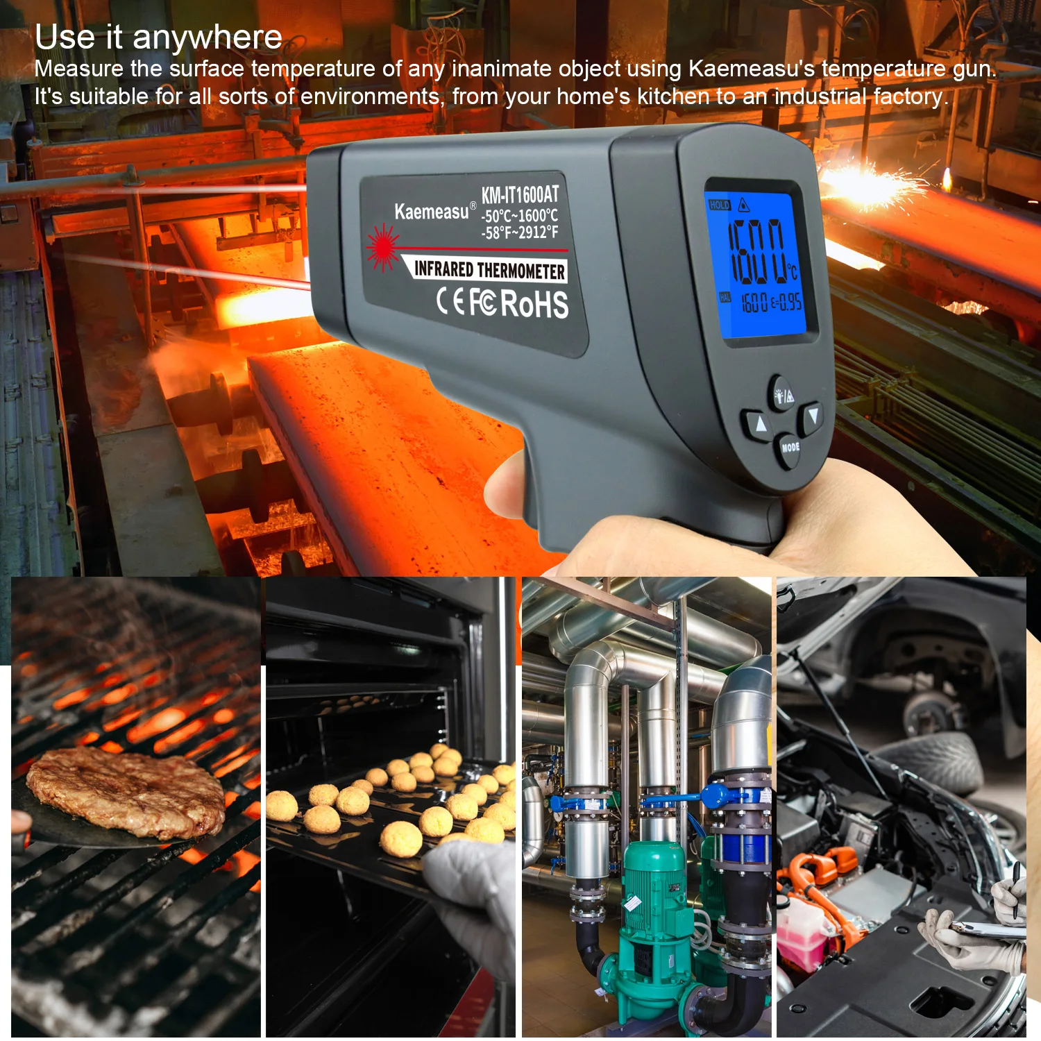 Infrared Laser Thermometer Gun 