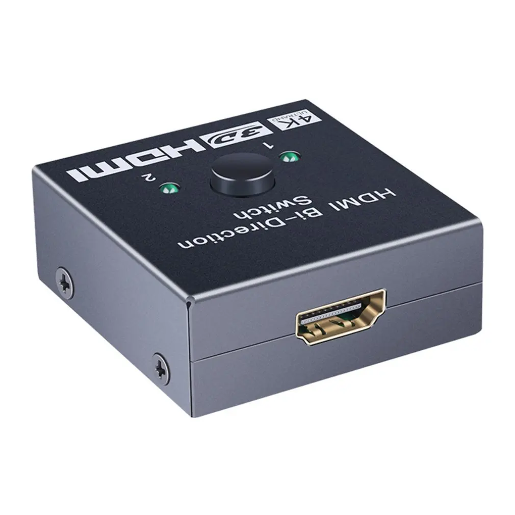 HDMI коммутатор 2 порта двунаправленный ручной коммутатор 2X1/1X2 HDMI концентратор-hdcp сквозной-Поддержка Ultra HD 4 K 3d 1080P