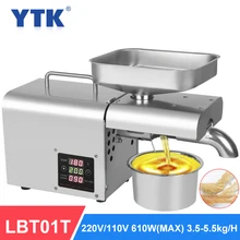 YTK LBT01T presse à huile froide automatique, extracteur d'huile à taux d'extraction élevé, cacahuète, noix de coco, presse à huile d'olive