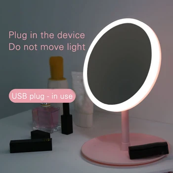 

Folding Magnifying Lighted Makeup Mirror Led Vanity Mirror Travel Compact Mirrors USB Charging LED Cosmetic Vanity Lamp 2020