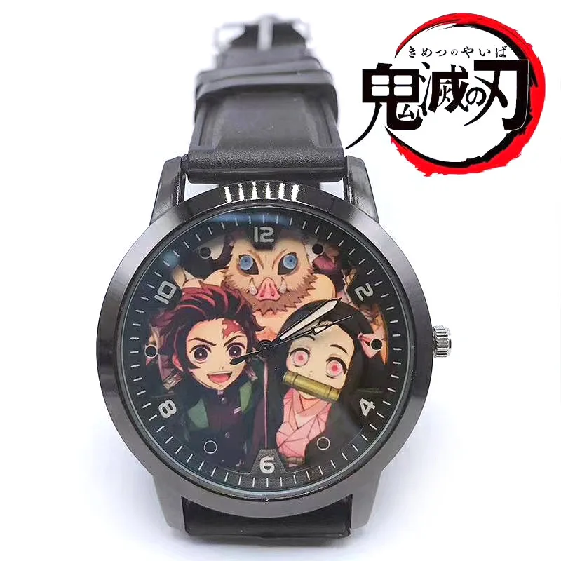 NEW Anime Demon Slayer Kimetsu no Yaiba Kamado Nezuko pattern Pocket Watch Model toys time Wrist watch Gift