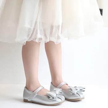 

1 Pair Children Girls Princess Shoes Bowknot Anti-slip Breathable Fashion for Party M09