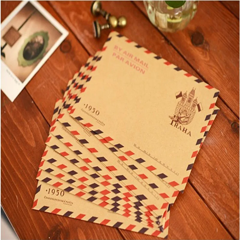 1/5 шт 11x16,2 см винтажные крафт-бумажные конверты милые Мультяшные мини-бумажные конверты Kawaii бумажные корейские канцелярские принадлежности подарок