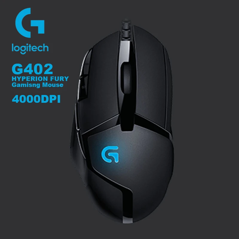 Игровая мышь logitech G402 Hyperion Fury с 8 программируемыми кнопками 4000 dpi высокоскоростной двигатель Fusion 1MS