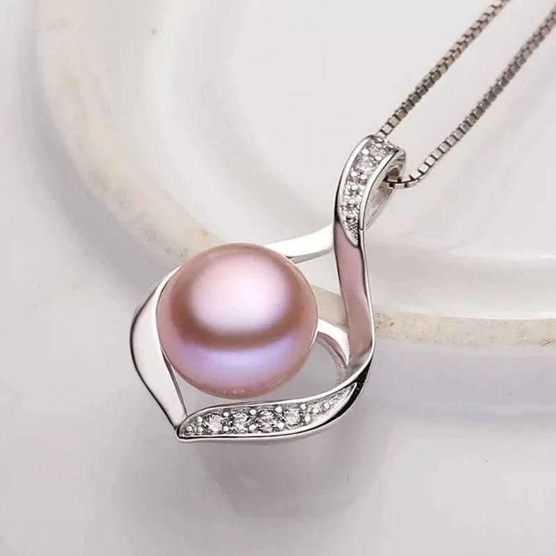 Real Natural Freshwater Pearl Pendant Necklace Women 925 Silver Necklace Girl Birthday Gift pendant necklace,silver necklace,silver pendant