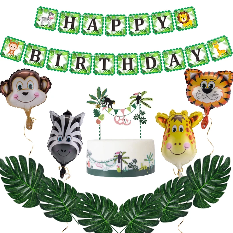 Baby Shower Animal Ballons Birthday Jungle Party Safari Theme Baloon Wedding Decor Kid Balloon | Дом и сад