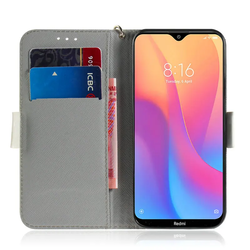 Redmi 8 8A, защитный чехол, флип-чехол для Xiaomi Redmi 8, чехол, 3D, милый, прекрасный кошелек, держатель для Funda Redmi 8A, чехол Redmi8, 8 A, A8