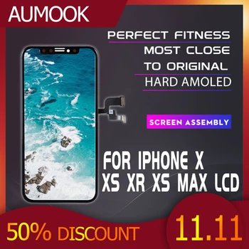 

For iPhone x lcd touch screen AMOLED display Digitizer Assembly With 3D Touch no dead pixel For iPhone X XS XS MAX XR LCD 11 lcd