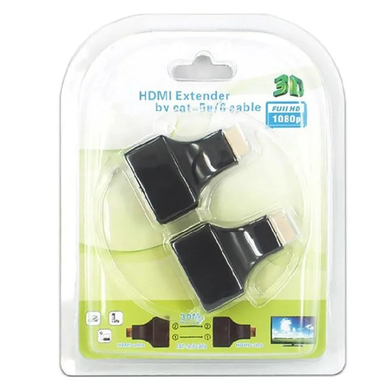 Прямая с фабрики HDMI удлинитель 30 М 1080P ультра-четкий двойной кабель HDMI к RJ45 усилитель передачи