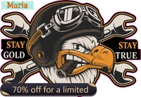 Motors Bald Eagle Pilot New York Sticker Decal...
