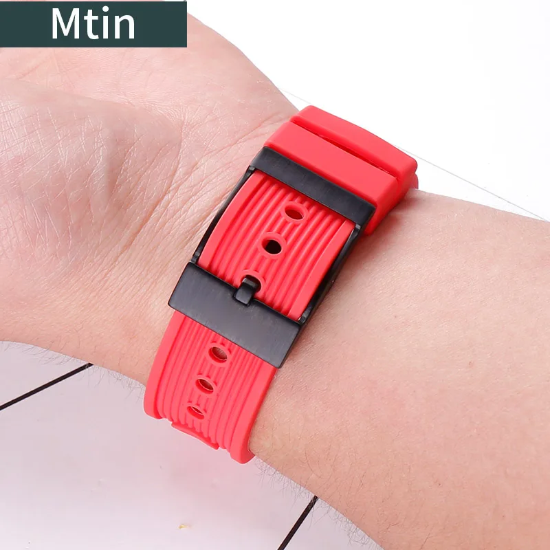 22mm24mm pin buckle rubber strap men's watch accessories For Breitling watch band outdoor sports wristband ladies bracelet Tool