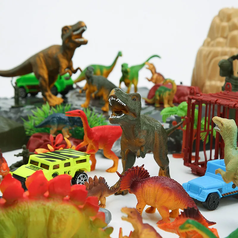 Пластиковый Набор игрушечных динозавров с имитацией модели динозавра