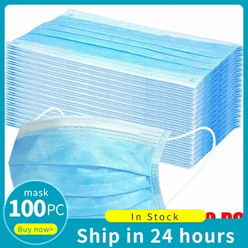 

10/200PC Disposable Face Mask Industrial 3Ply Ear Loop Reusable Mouth Cover Fashion Fabric Masks face cover mascarilla new