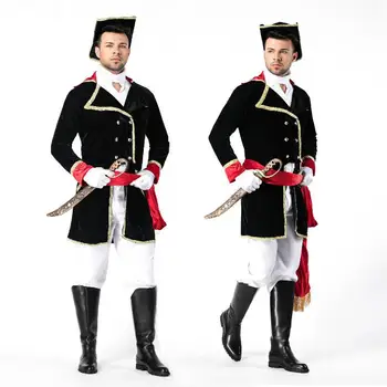 

Dancing Stage Costumes Halloween Men Party Medieval Pirate Costume Men Pirate Costume Sportswear