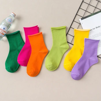 

New Summer Unisex Solid color Creative Socks Fashion Cotton Breathable Stock