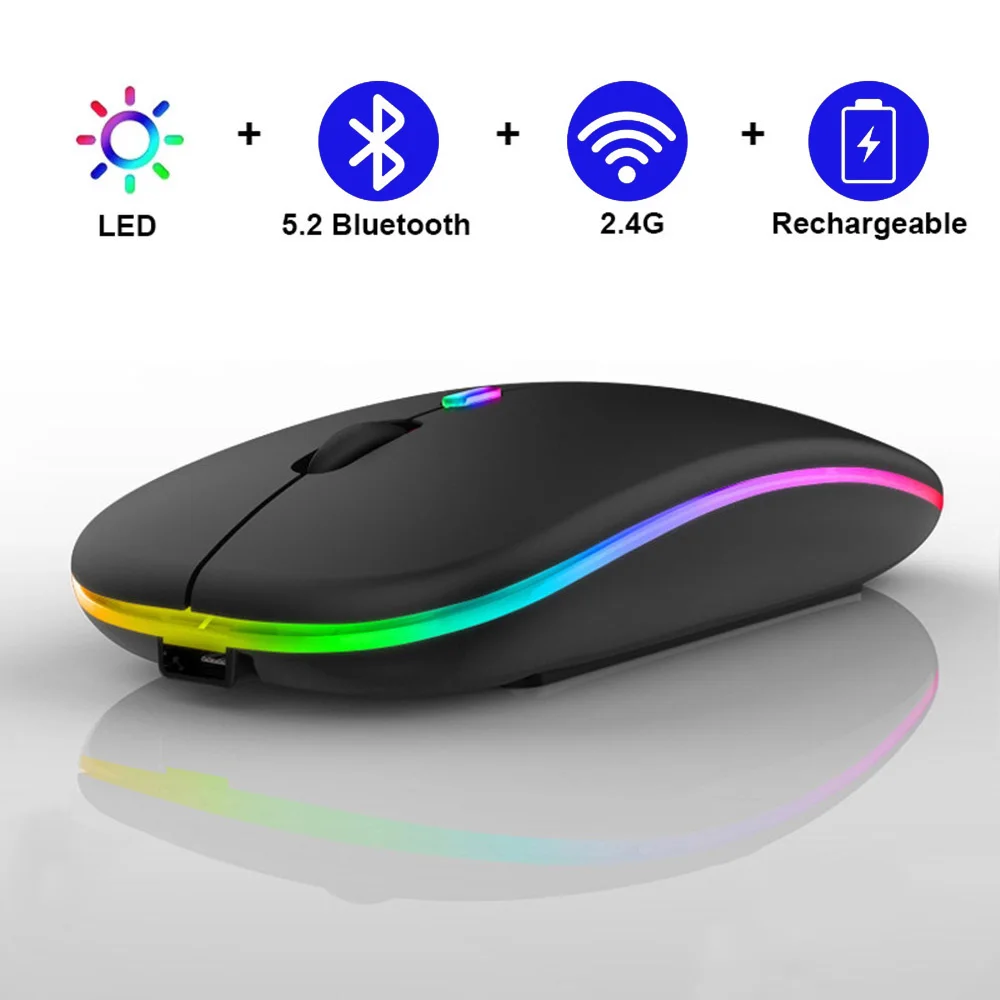 SOURIS GAMING SANS Fil Rechargeable LED Gamer PC MAC Ergonomique Silencieuse Pro EUR 9,80 - FR