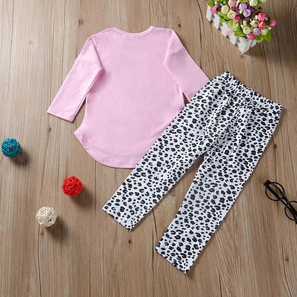 Одежда для маленьких девочек г. Лидер продаж, милые топы с длинными рукавами и принтом Тигра для маленьких девочек+ штаны с леопардовым принтом, костюм roupa infantil