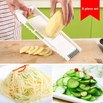 

Kitchen Gadgets Multifunction Stainless Steel Kitchen Accessories Vegetable Cutter Potato Slicer Garlic Press Peeler Tools