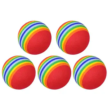 

5PCS Golf Practice Balls Colorful Sponge Foam Ball Golf Swing Training Aids Rainbow Ball For Beginners Kids