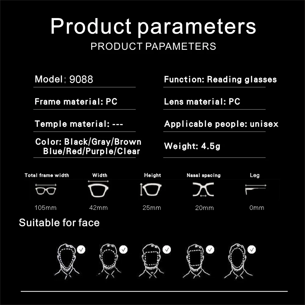 Mini Nose Clip on Reading Glasses Men Women Rimless Portable Magnifying Presbyopic Glasses Eyewear Eyeglass Hanger Clip Glasses Holder