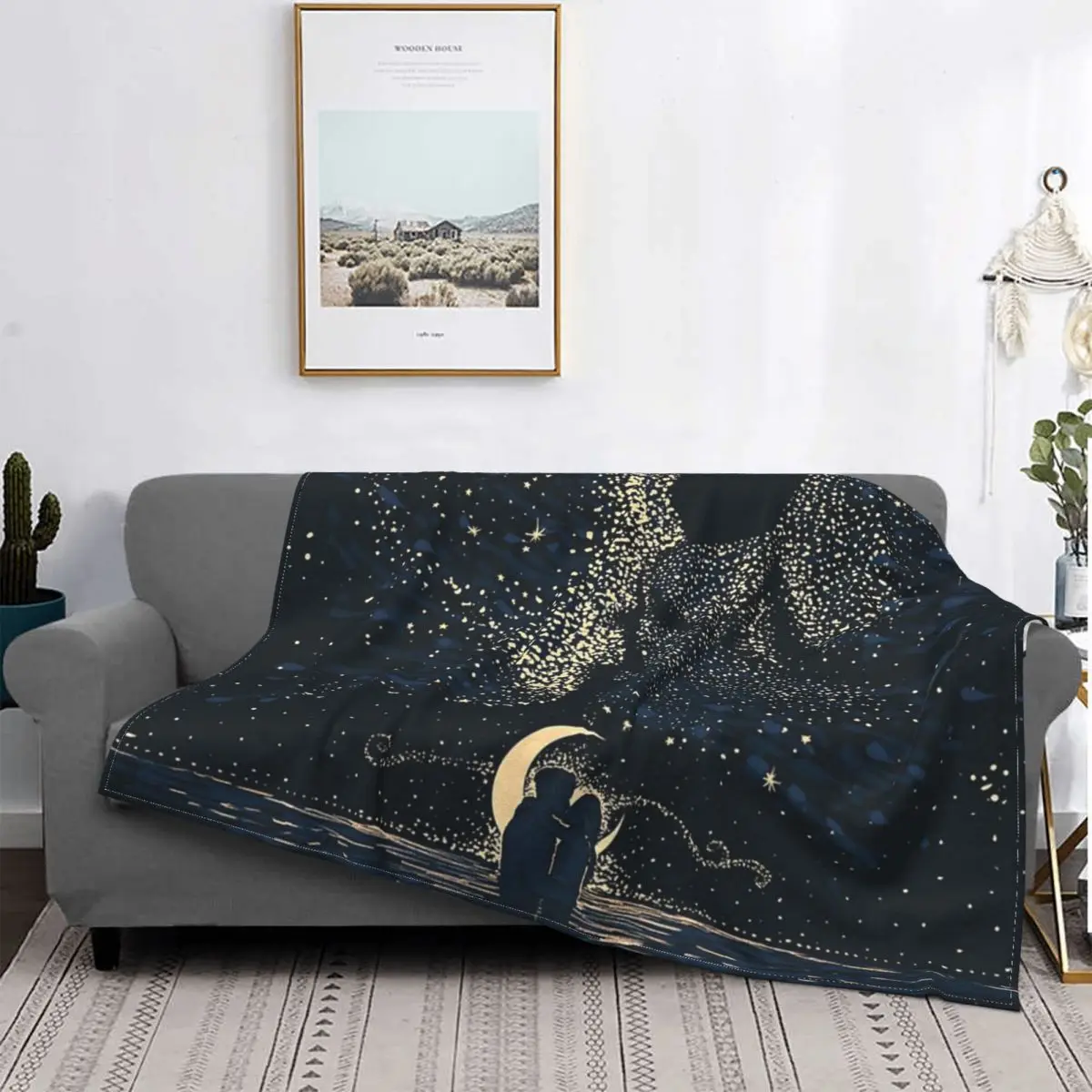 

Star Crossed Blankets Fleece Decoration Ultra-Soft Throw Blankets for Bedding Bedroom Plush Thin Quilt