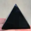 4-10cm Black Obsidian Healing Pyramid Natural Mineral Triangled Crystal Point wholesale 3
