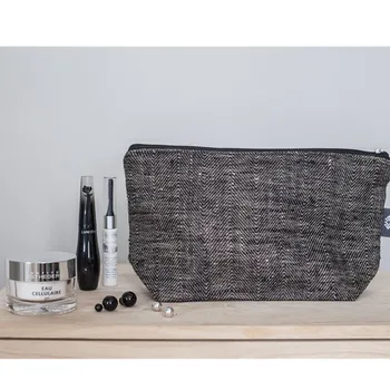 

personalized Large Black Cosmetic Bag with Pockets Large Black Makeup Bag Travel Bag, Large Toiletry Bag, Men Gift, Zipper Bag