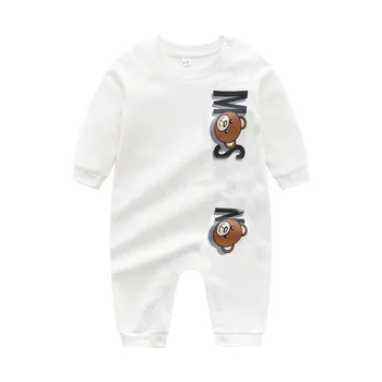 

Brand New Newborn Baby Girls Clothes Infant Baby Short Sleeve Clothing Summer Baby Boys Cartoon Bear Romper Outfit